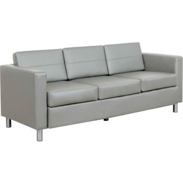 Gec InterionÂ Antimicrobial Upholstered Leather Sofa, Gray HX-7010-7-ANT